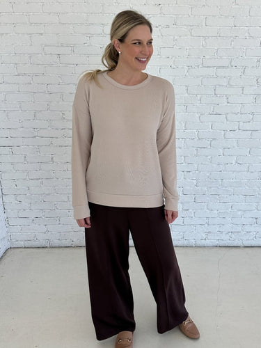 Monaco Knit Top Natural FINAL SALE - STILOSA
