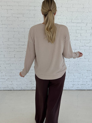 Monaco Knit Top Natural FINAL SALE - STILOSA