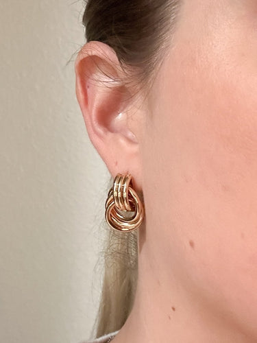 Rowan Stacked Hoop Studs - STILOSA