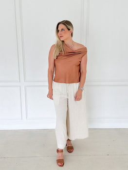 Sienna Sunset Satin Top - STILOSA