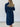 Denim Front Tie Belted Midi Dress - STILOSA
