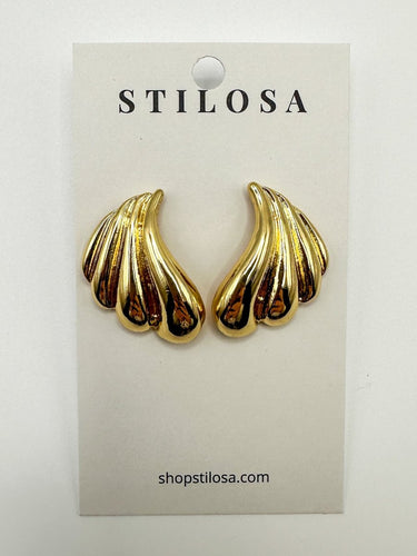 Gold Wing Stud Earrings - STILOSA
