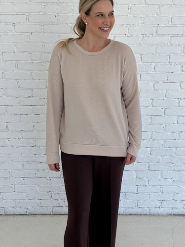 Monaco Knit Top Natural FINAL SALE - STILOSA
