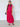 Pink Pleated Contrast Midi - STILOSA