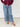 Wide Leg Denim Pants with Suede Trim - STILOSA