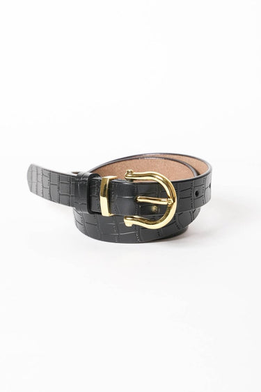 Black Textured Belt - STILOSA