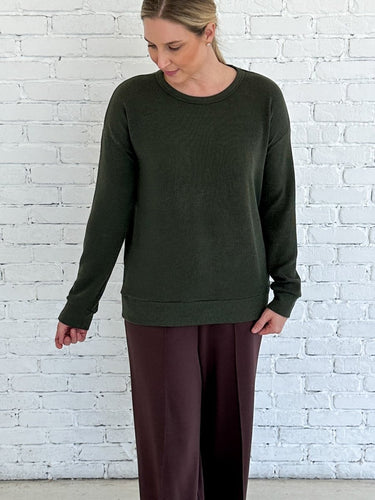 Monaco Knit Top Olive FINAL SALE M - STILOSA