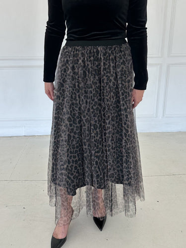 Leopard Tulle Skirt FINAL SALE S - STILOSA
