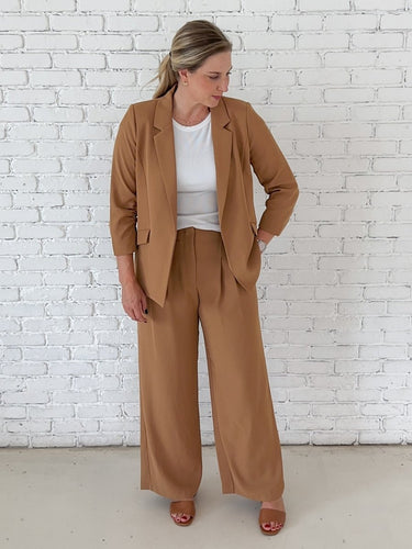 Camel Relaxed Blazer - STILOSA