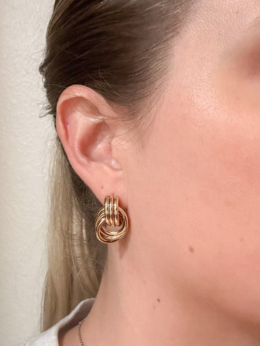 Rowan Stacked Hoop Studs - STILOSA