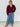Burgundy Sculpted Knit Cardigan - STILOSA