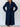 Denim Front Tie Belted Midi Dress - STILOSA
