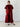 Burgundy Shimmer Mock Neck Maxi Dress - STILOSA