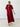Burgundy Shimmer Mock Neck Maxi Dress - STILOSA