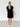 Essential Mock Neck Black Dress - STILOSA