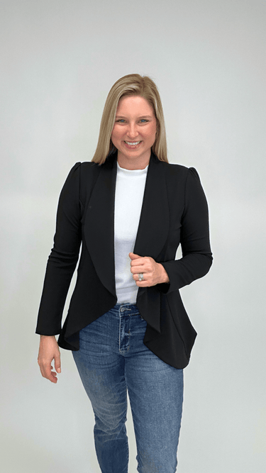 Solid Career Blazer - Black FINAL SALE - STILOSA