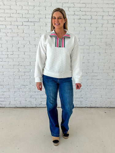 Palm Beach Ribbed Pullover - STILOSA