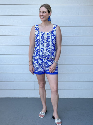 Blue Coast Linen Blend Tank - STILOSA