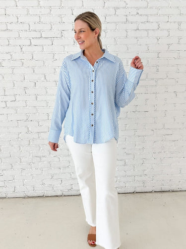 Marina Stripe Relaxed Shirt - STILOSA