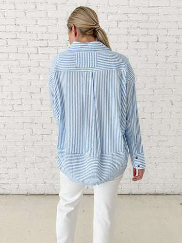 Marina Stripe Relaxed Shirt - STILOSA