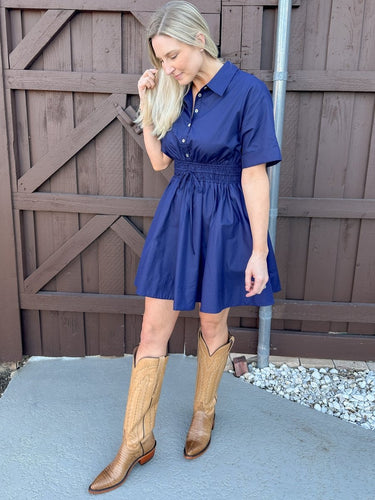 Navy Everyday Classic Dress FINAL SALE - STILOSA
