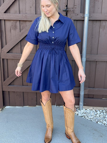 Navy Everyday Classic Dress FINAL SALE - STILOSA