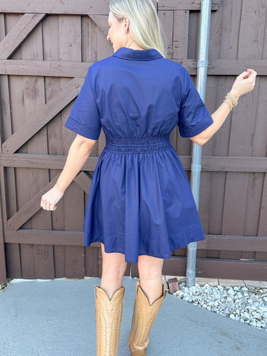 Navy Everyday Classic Dress FINAL SALE - STILOSA