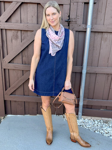 Blue Ribbon Denim Dress FINAL SALE - STILOSA