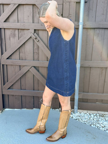 Blue Ribbon Denim Dress FINAL SALE - STILOSA