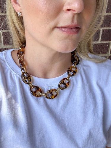 Tortoise Chain Link Necklace - STILOSA