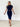 Navy Mock Neck Sweater Dress - STILOSA