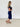 Navy Mock Neck Sweater Dress - STILOSA