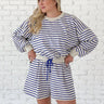 Striped French Terry Shorts - STILOSA