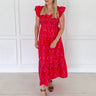 Amalfi Sunset Smocked Midi Dress - STILOSA