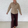 Striped Fitted Button-Down Blouse - STILOSA