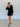 Ruffled Surplice Black Mini FINAL SALE - STILOSA