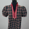 Navy & Burg Plaid Top FINAL SALE L - STILOSA