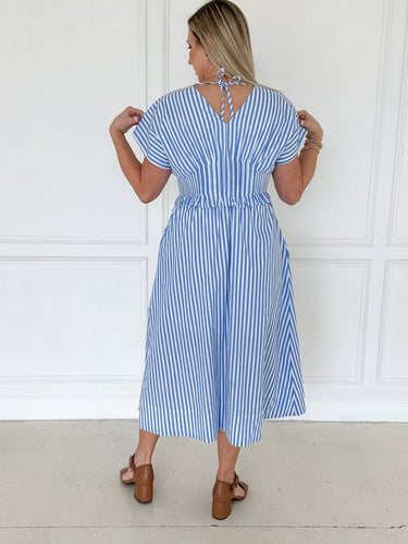 Skyline Striped Cotton Dress - STILOSA