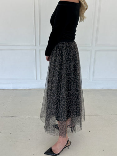 Leopard Tulle Skirt FINAL SALE S - STILOSA