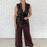 Plaid Tie Waist Vest - STILOSA