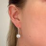 Silver Crystal CZ Bezel Dangle Earrings - STILOSA