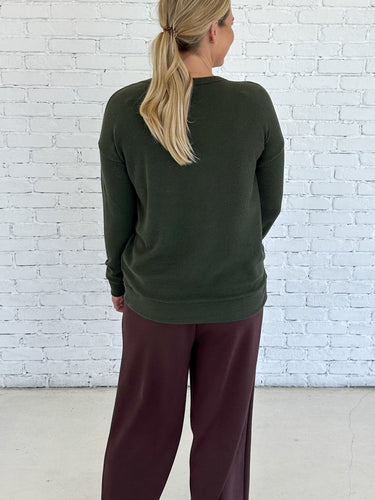 Monaco Knit Top Olive FINAL SALE M - STILOSA