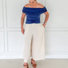 Linen Blend Palazzo Pants - STILOSA