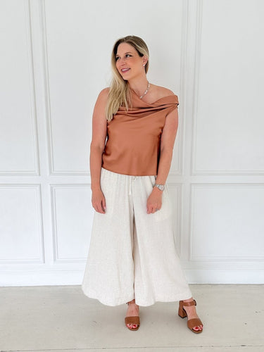 Sienna Sunset Satin Top - STILOSA
