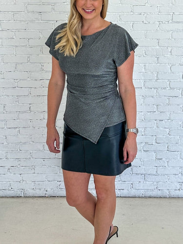 Silver Sparkle Wrap Top FINAL SALE - STILOSA