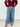 Wide Leg Denim Pants with Suede Trim - STILOSA