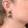 Hammered Gold Disc Drop Earrings - STILOSA