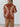 Rust Scarf Print Button-Down Blouse - STILOSA