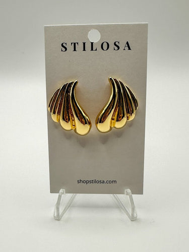 Gold Wing Stud Earrings - STILOSA