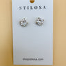 8mm CZ Stud Earrings | Gold - STILOSA